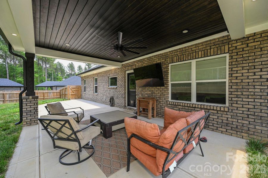Exterior details and patio area of a home in , Marshville (Image 25).