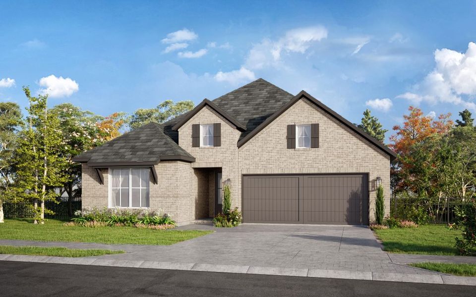 Representative exterior photo of a completed home built from the The Cayman by Stonefield Homes in The Highlands, Rockwall, TX (Image 28).