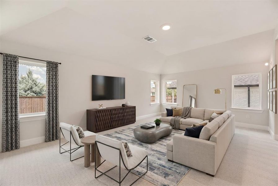 Furnished interior view inside a new home in Wellspring Estates, Celina (Image 8). Furnished interior view inside a new home in Wellspring Estates, Celina (Image 8).