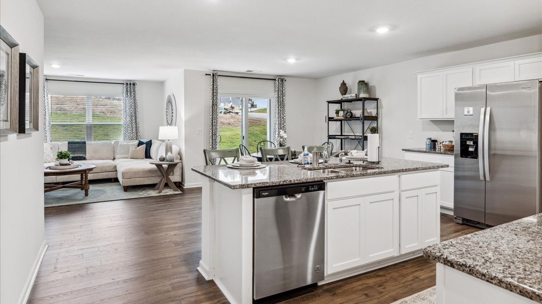 Representative furnished interior of a home built from the Cali by D.R. Horton in Fox Hollow, Dalton (Image 14). Representative furnished interior of a home built from the Cali by D.R. Horton in Fox Hollow, Dalton (Image 14).