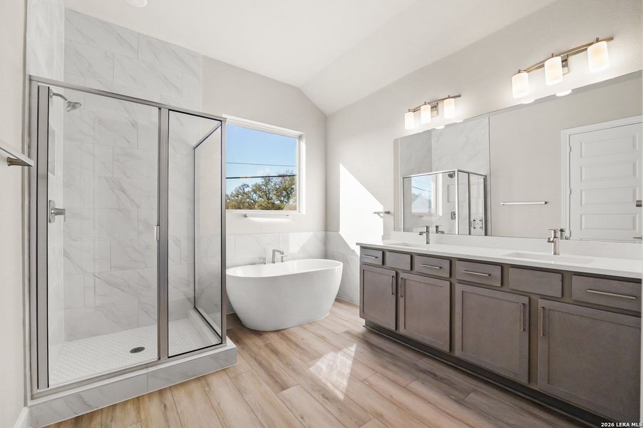 Furnished interior view inside a new home in The Enclave at Potranco Oaks, Castroville (Image 9).