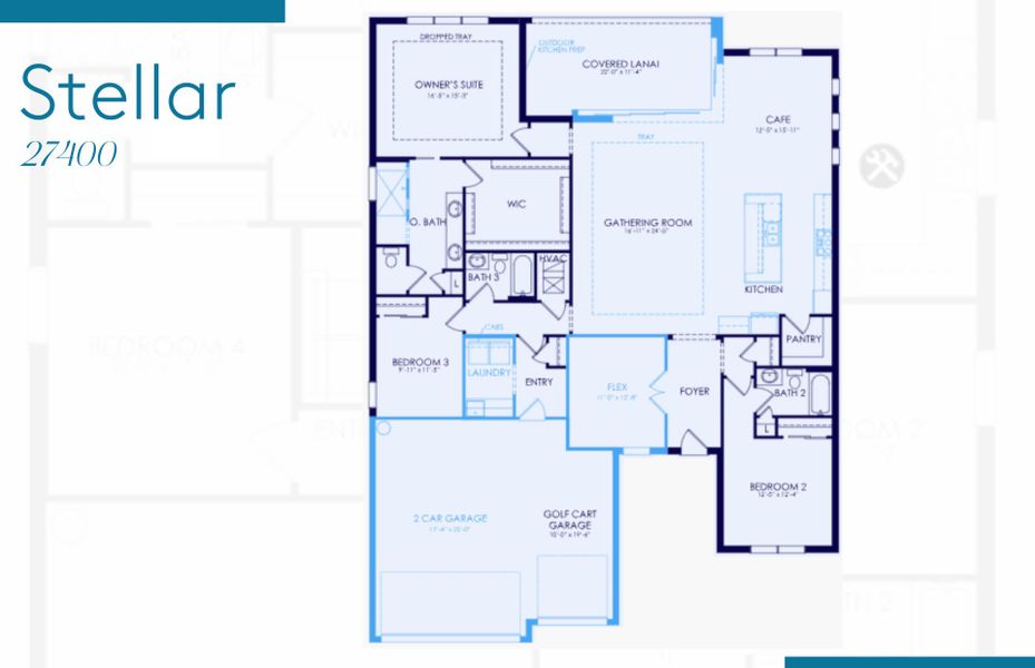 2D floor plan layout of this home in Terreno, Naples, FL (Image 3).