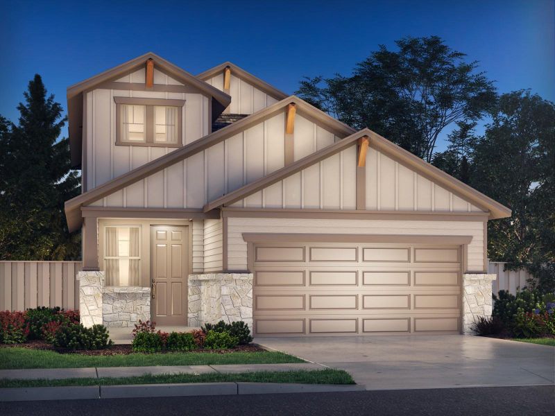 View of front facade with a garage