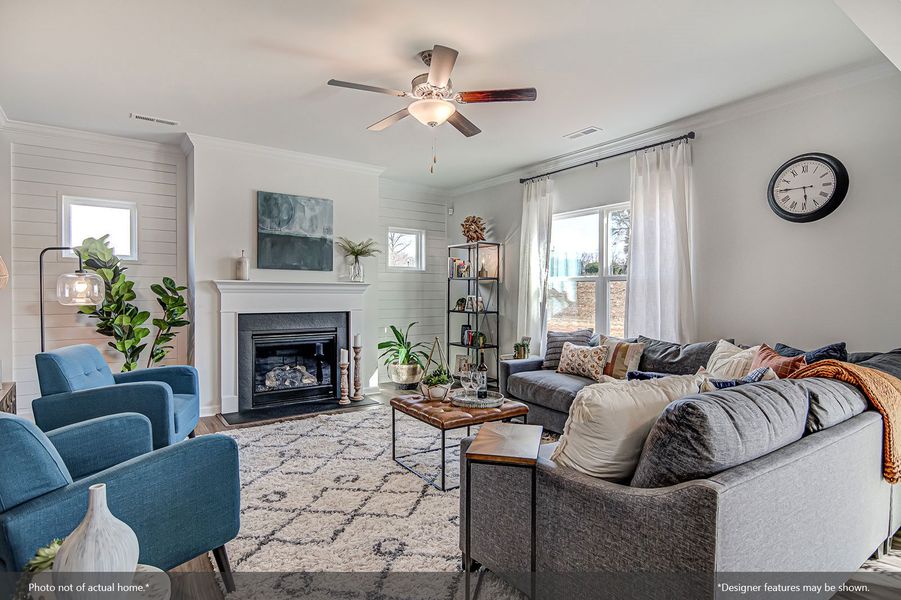 Furnished interior view inside a new home in Langdon Preserve, Angier (Image 7). Furnished interior view inside a new home in Langdon Preserve, Angier (Image 7).
