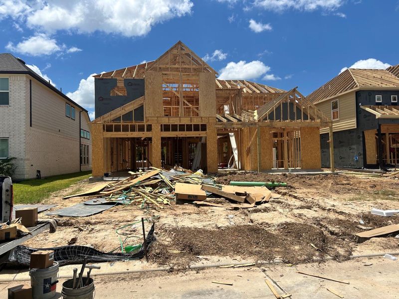 In-progress construction of a new home in Morton Creek Ranch, Katy, TX (Image 28).