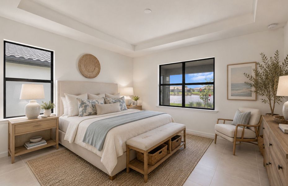 Furnished interior view inside a new home in Del Webb Naples, Ave Maria (Image 7). Furnished interior view inside a new home in Del Webb Naples, Ave Maria (Image 7).