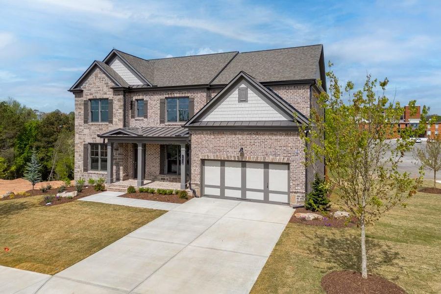 Front exterior of a new home in , Buford, GA, highlighting curb appeal (Image 21).