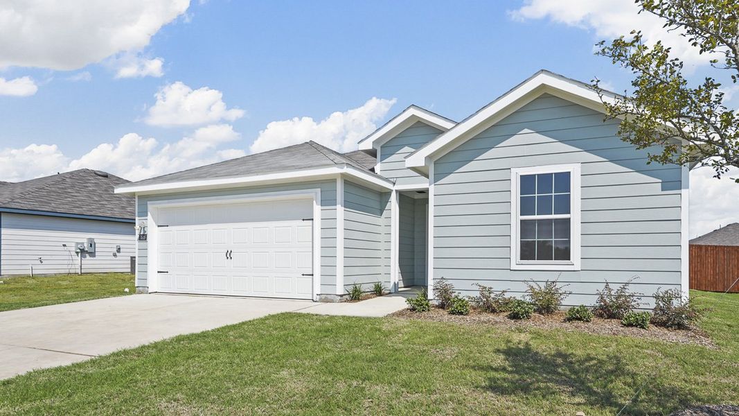 Representative exterior photo of a completed home built from the Elgin by D.R. Horton in Corsicana Commons, Corsicana, TX (Image 19). Representative exterior photo of a completed home built from the Elgin by D.R. Horton in Corsicana Commons, Corsicana, TX (Image 19).