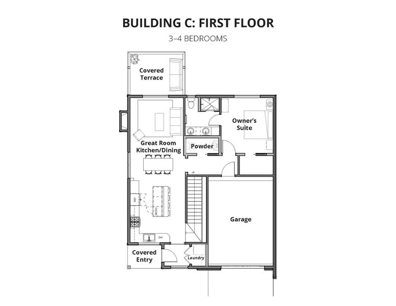 Main level floor plan