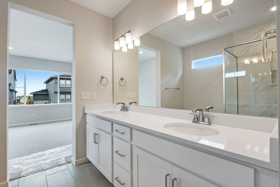 Furnished interior view inside a new home in The Aurora Highlands, Aurora (Image 10).