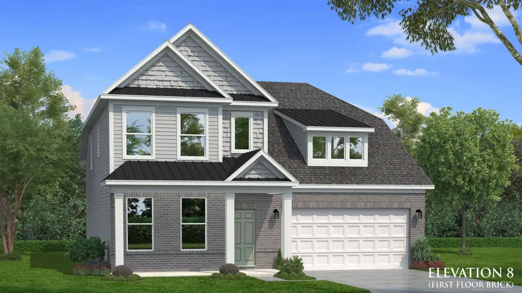Representative exterior photo of a completed home built from the Lassiter by DRB Homes in Station Pointe Phase 2, Angier, NC (Image 45).