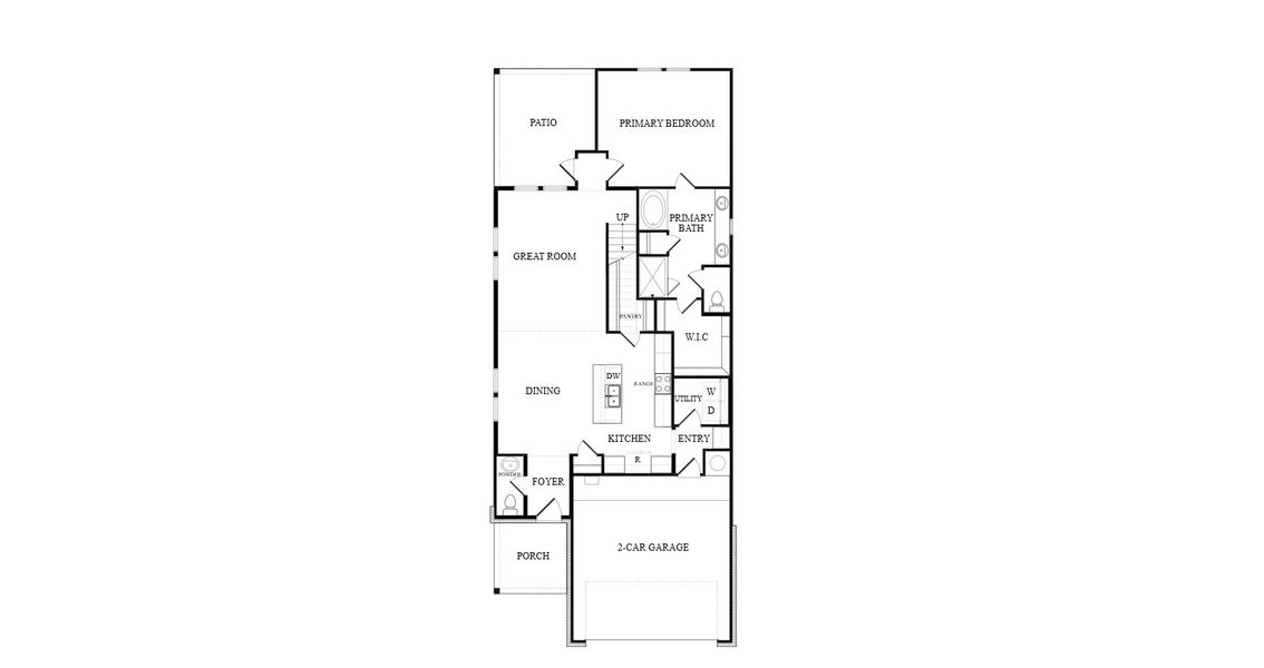 2D floor plan layout for the Ella Grace by New Home Co. in The Cottages Collection at Oakberry Trails, Waller, TX (Image 4).