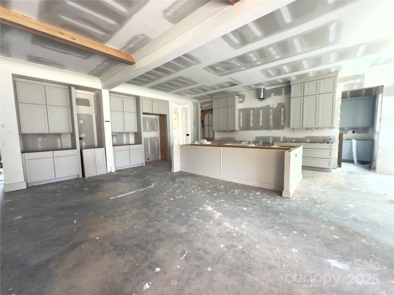 View from Living into Kitchen & Visual of Scullery