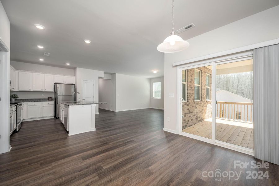 Dining area access to covered rear deck