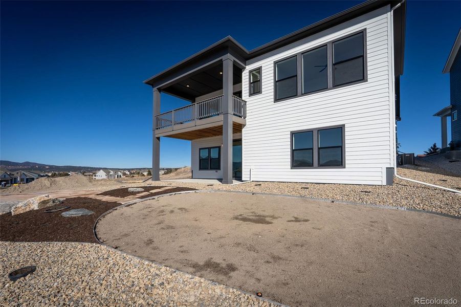Exterior details and patio area of a home in Cloverleaf – Mountainview Collection, Monument (Image 25).