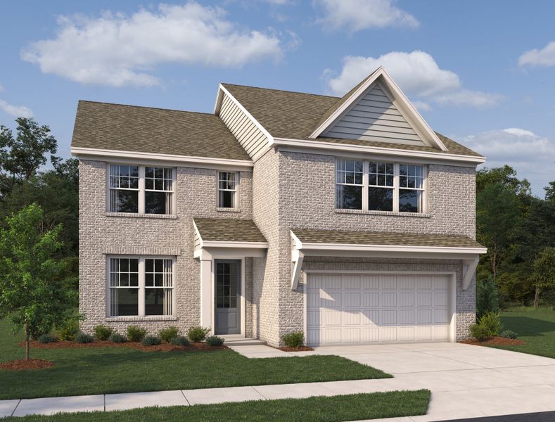 Representative exterior photo of a completed home built from the Buckley by Ashton Woods in Eastlyn Crossing - Single Family, Flowery Branch, GA (Image 3).