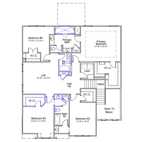2D floor plan layout of this home in Grand Park, Leland, NC (Image 3).