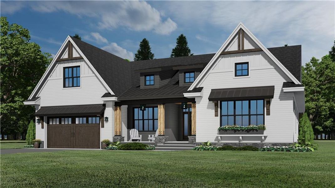 Front exterior of a new home in , Ellijay, GA, highlighting curb appeal (Image 21).