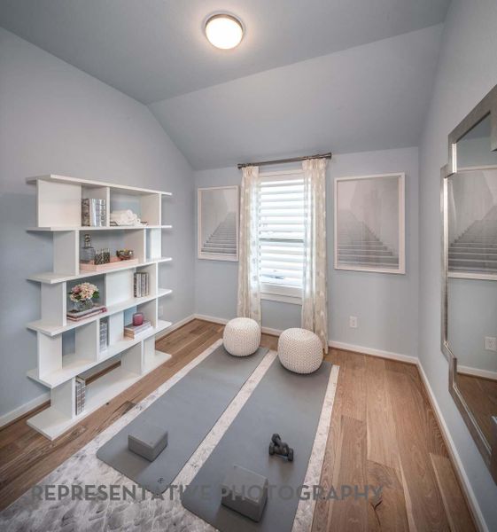 Furnished interior view inside a new home in Bridgeland, Cypress (Image 21).