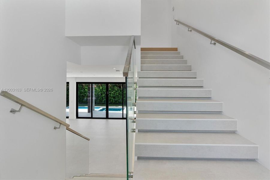 from second to upper floor