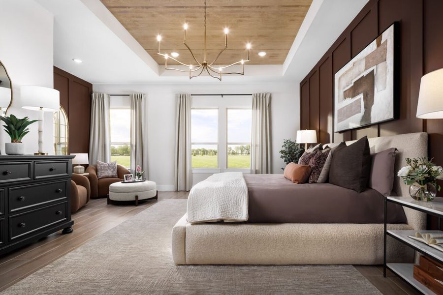 Representative furnished interior of a home built from the Castella by Ladera Texas in Ladera at Timberbrook, Justin (Image 9).