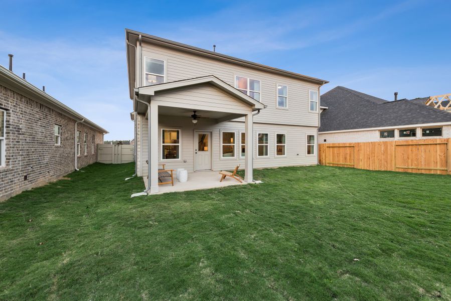 The Princeton II- Rear Covered Patio. Staged model home shown for illustration only; actual features, colors, and upgrades may vary. The Princeton II- Rear Covered Patio. Staged model home shown for illustration only; actual features, colors, and upgrades may vary.