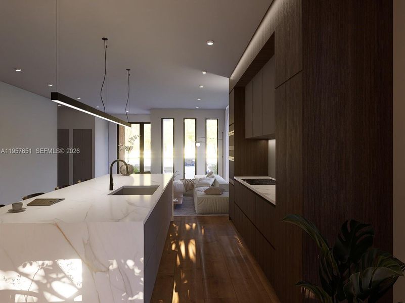 Furnished interior view inside a new home in , Hollywood (Image 5).