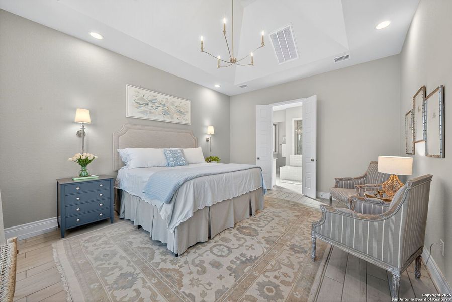 Furnished interior view inside a new home in Cibolo Canyons 60', San Antonio (Image 11).