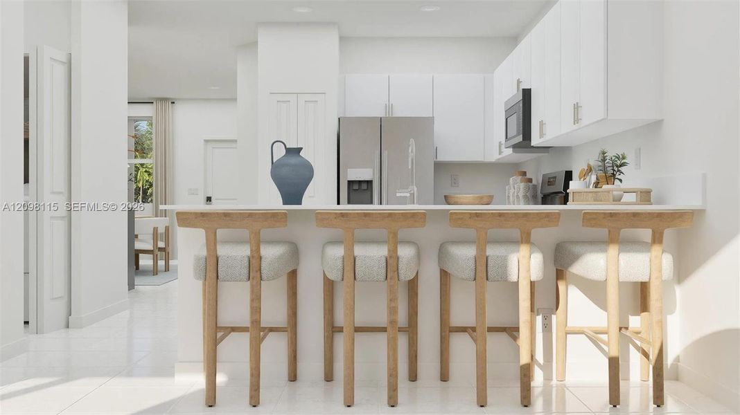 Furnished interior view inside a new home in RosaBella, Miami (Image 8).