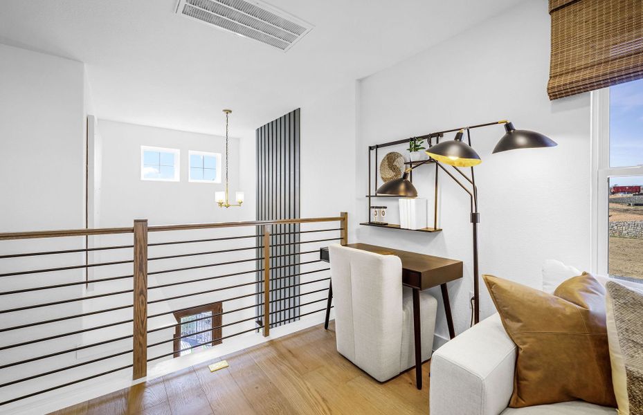 Representative furnished interior of a home built from the Maroon by Pulte Homes in Cameron Place, Austin (Image 8).