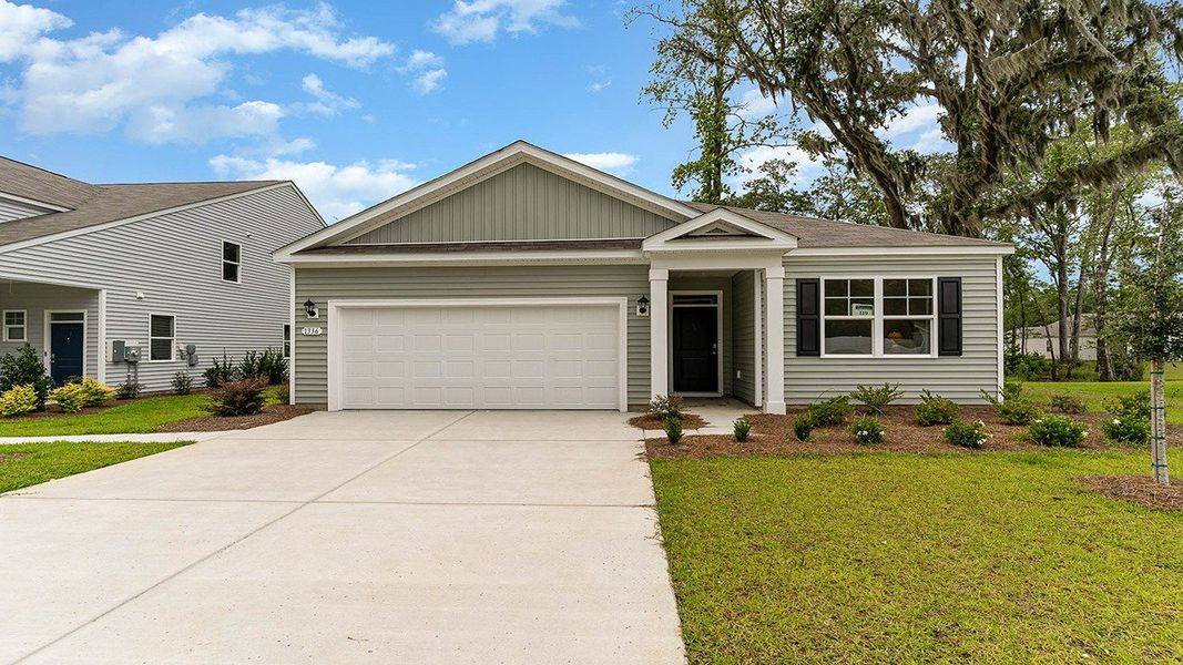 Representative exterior photo of a completed home built from the Aria by D.R. Horton in The Bluffs at Mill Creek, Florence, SC (Image 25).