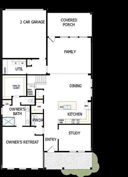 2D floor plan layout of this home in Karis - Village Series, Crowley, TX (Image 2).