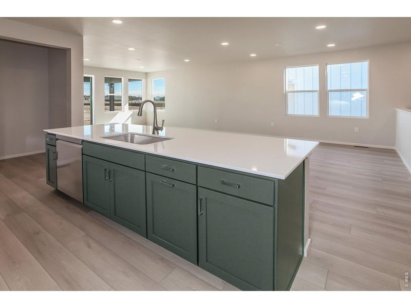 Furnished interior view inside a new home in Prairie Song Story Collection - Single Family Homes, Windsor (Image 7).