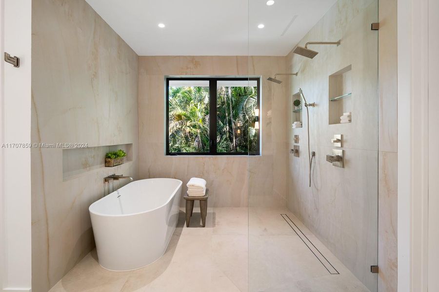 Superb Primary Bath With Double Showers