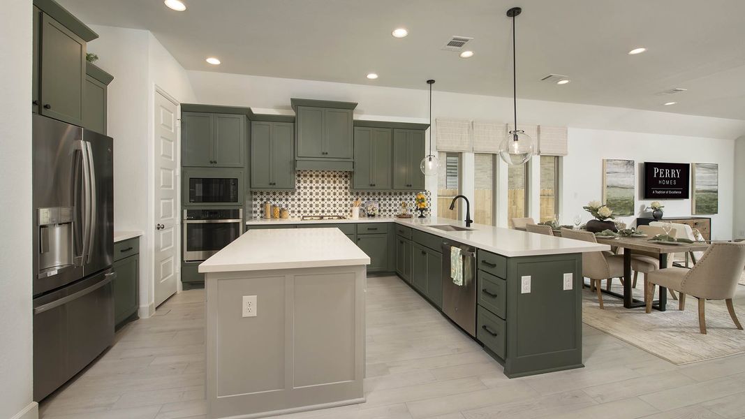 Furnished interior view inside a new home in Briggs Ranch, San Antonio (Image 9). Furnished interior view inside a new home in Briggs Ranch, San Antonio (Image 9).