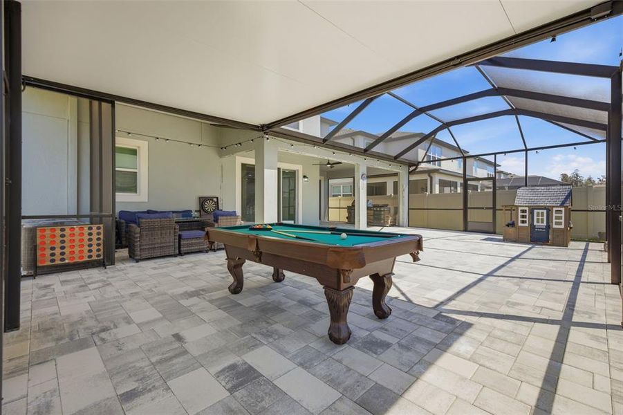 Exterior details and patio area of a home in Whispering Oaks Preserve, Wesley Chapel (Image 40). Exterior details and patio area of a home in Whispering Oaks Preserve, Wesley Chapel (Image 40).