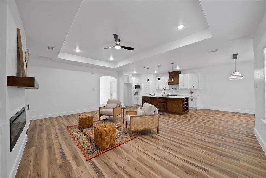 Furnished interior view inside a new home in , Fort Worth (Image 13). Furnished interior view inside a new home in , Fort Worth (Image 13).