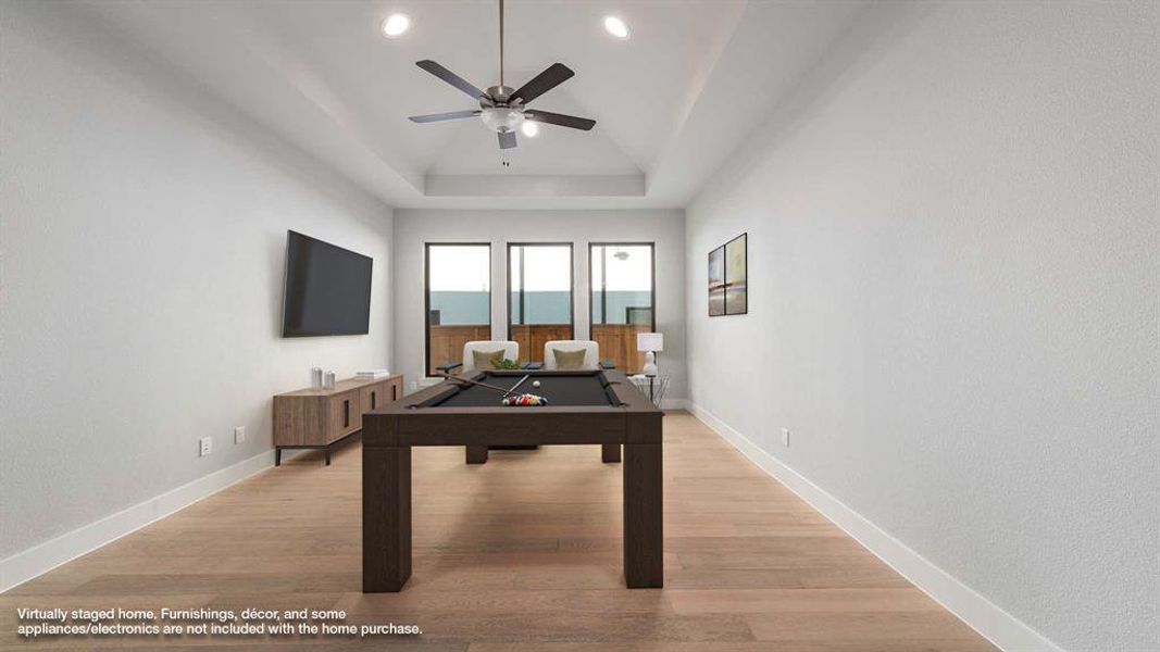 Furnished interior view inside a new home in Fields 60', Frisco (Image 9).