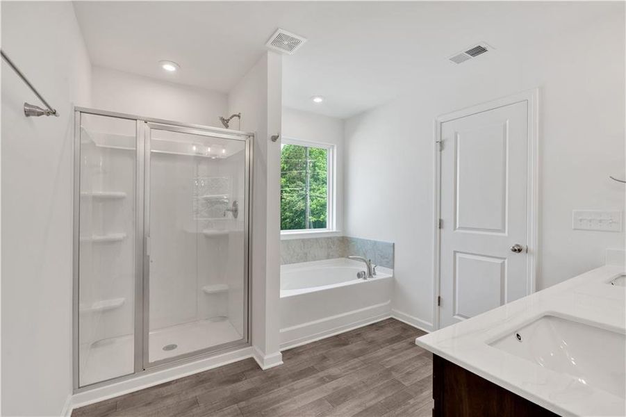 Furnished interior view inside a new home in The Overlook at Factory Shoals, Mableton (Image 10).