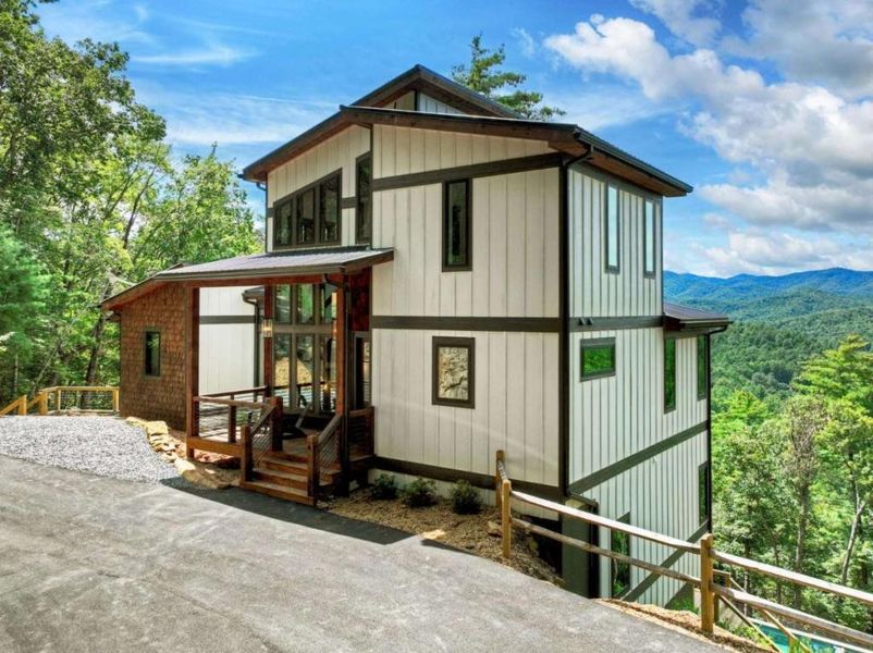 Front exterior of a new home in , Epworth, GA, highlighting curb appeal (Image 19).