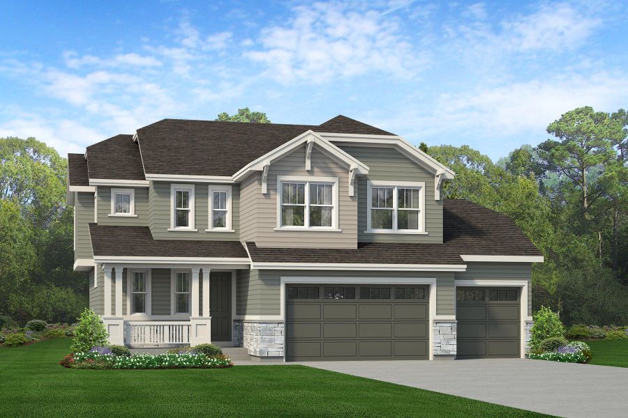 Representative exterior photo of a completed home built from the Keystone II by Risewell Homes in Cherry Meadows, Brighton, CO (Image 15). Representative exterior photo of a completed home built from the Keystone II by Risewell Homes in Cherry Meadows, Brighton, CO (Image 15).