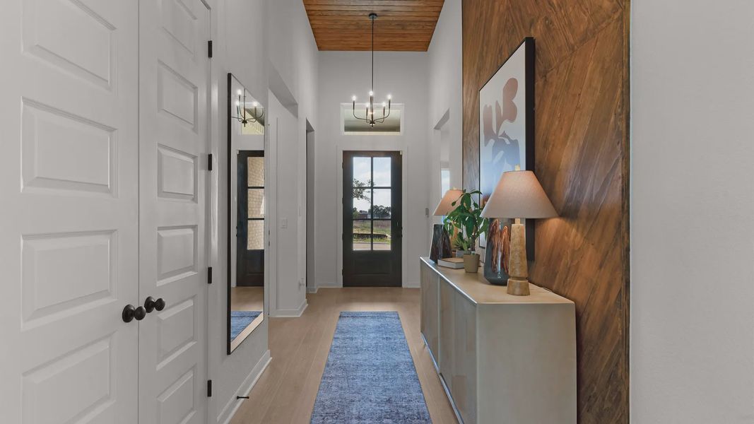 Representative furnished interior of a home built from the Hampton by Chesmar Homes in Crescent Bluff, Georgetown (Image 4).