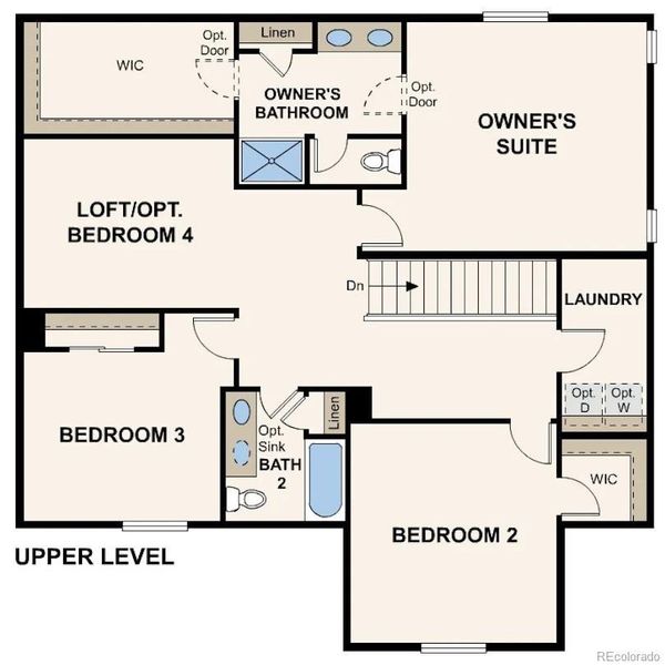 2D floor plan layout of this home in Spring Valley Ranch, Elizabeth, CO (Image 3).