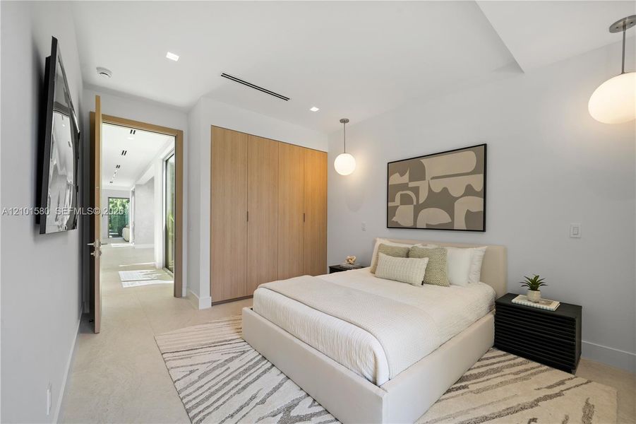 Furnished interior view inside a new home in , Miami (Image 33).