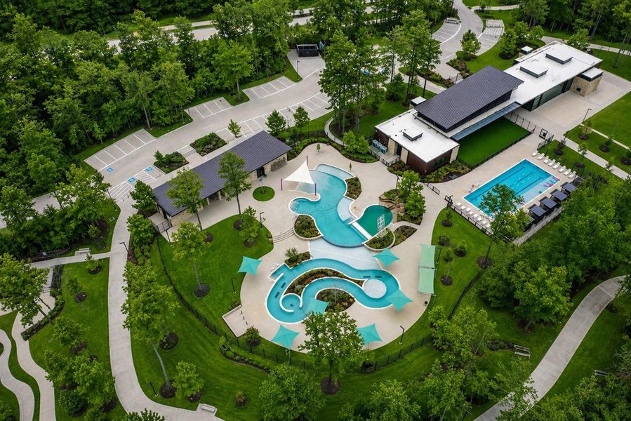 The Woodlands Hills is a 2,000-acre forested master planned community, featuring 112 acres of open space, 20 neighborhood parks, a 17-acre Village Park and an activity center with event space and fitness facility.