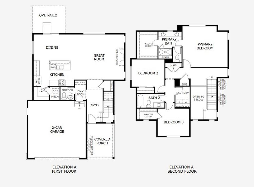 2D floor plan layout for the Starwood by Landsea Homes in Cherry Meadows, Brighton, CO (Image 3).