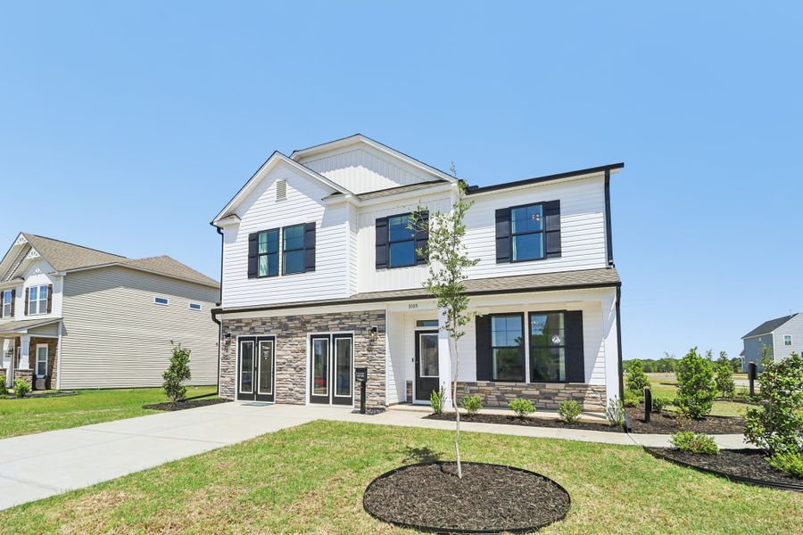 Representative exterior photo of a completed home built from the Bradley II by Great Southern Homes in Sedona, Greenville, SC (Image 42).
