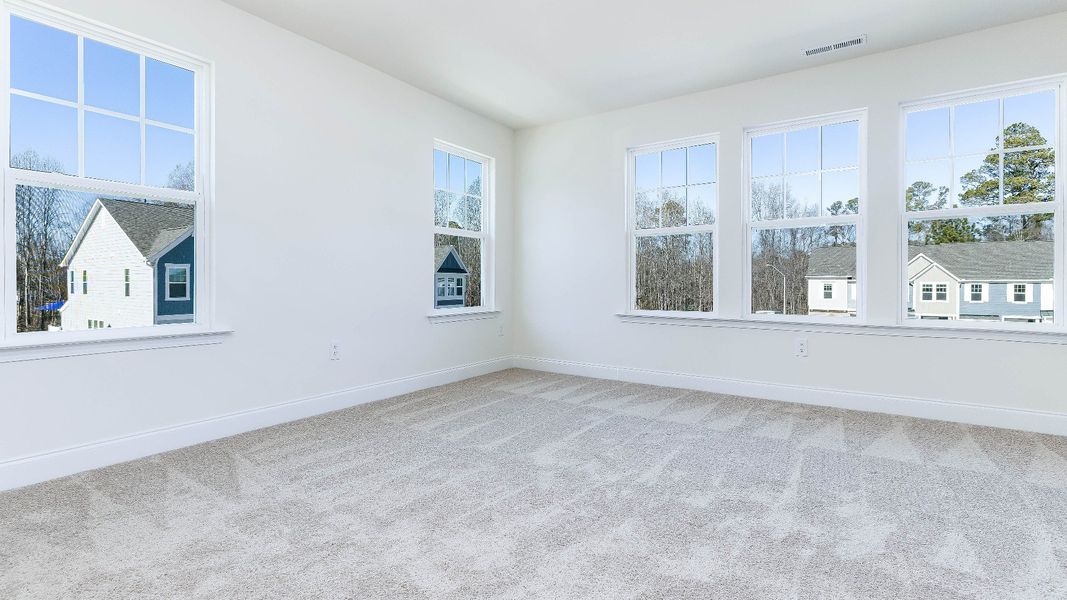 Furnished interior view inside a new home in Battle Bridge, Raleigh (Image 24).