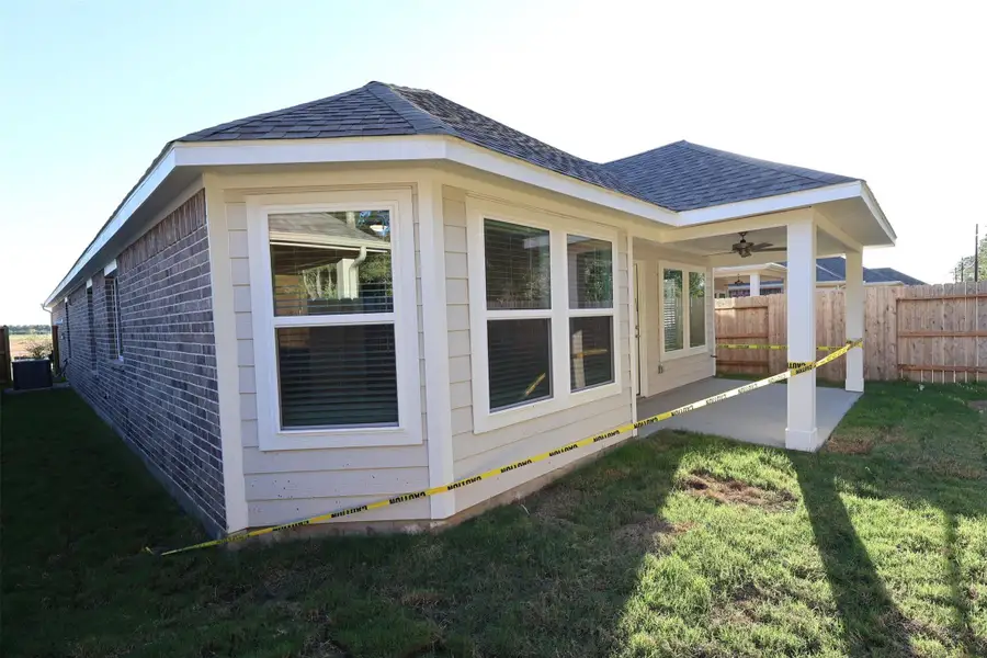 Exterior details and patio area of a home in Sorella, Tomball (Image 3). Exterior details and patio area of a home in Sorella, Tomball (Image 3).