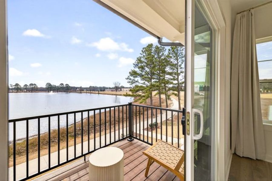 Representative exterior details of a home built from the Hollis TH by True Homes in North District at Flowers Plantation Townhomes, Clayton (Image 4).